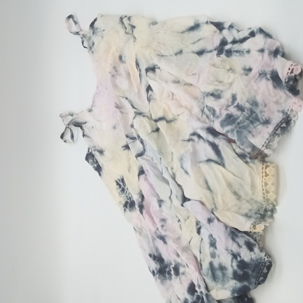 Raviya Tie-Dye Print Short Swim Cover-Up Dress Multicolor S